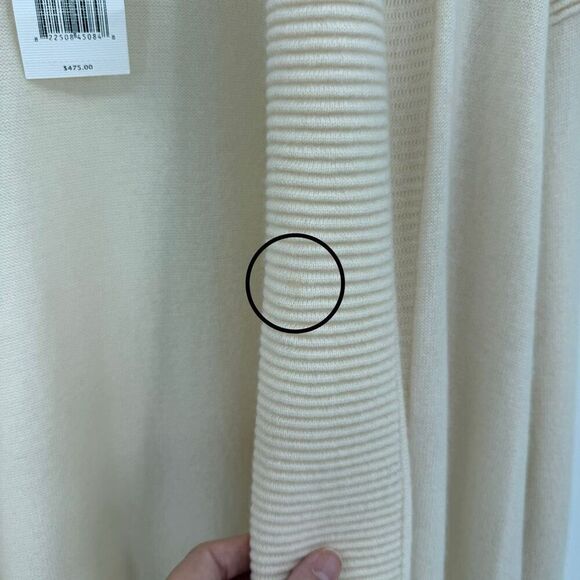 Vince Wool Cashmere Blend Shawl Cardigan Sweater Women Large Cream NWT - Picture 3 of 8
